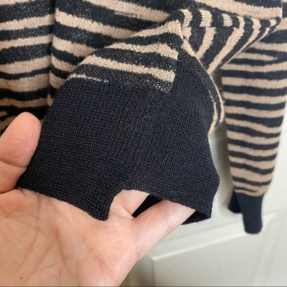 A.L.C. Cayero Open Back Zebra Print Wool Sweater - Picture 5 of 12